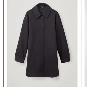 COS Women’s Organic Cotton Mix Overshirt Navy